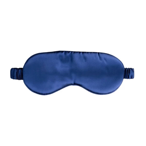 Masque de sommeil en soie bleu marine