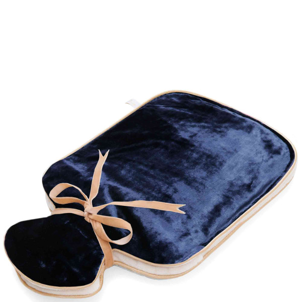 SILK VELVET HOT WATER BOTTLE navy