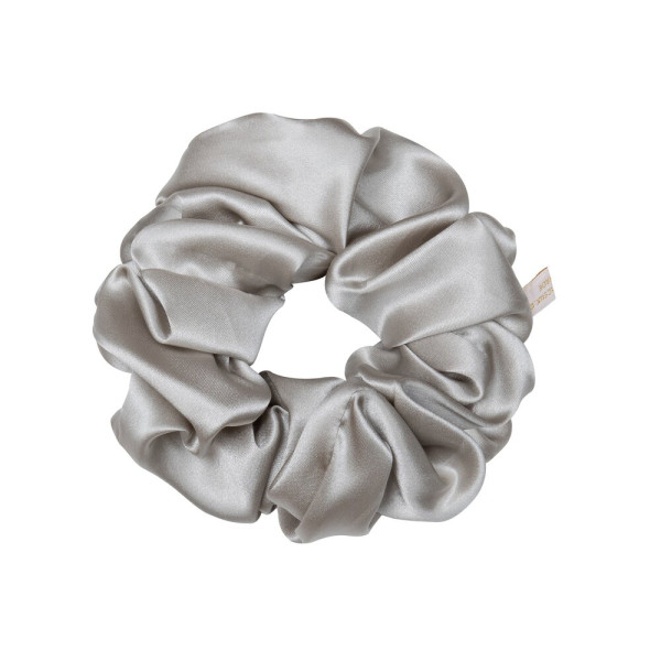 PURE SILK SCRUNCHIE silver