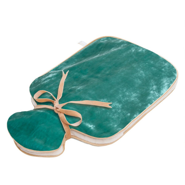 SILK VELVET HOT WATER BOTTLE aqua