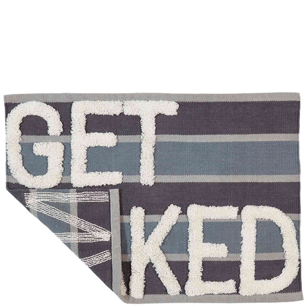 Bath mat NAKED, grey, Oekotex, 55x80cm