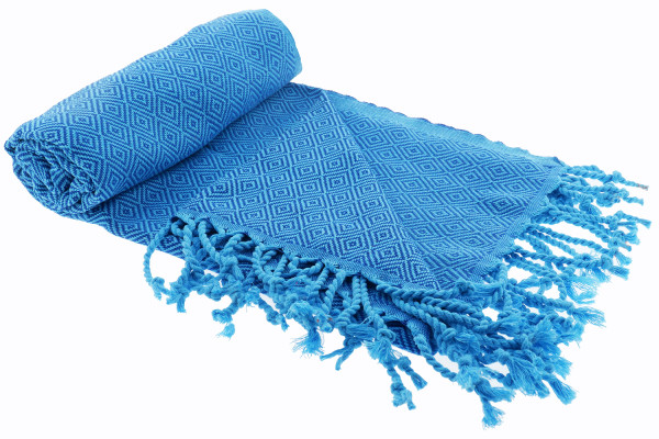 Drap de bain hammam Elmas Summer turquoise-bleu