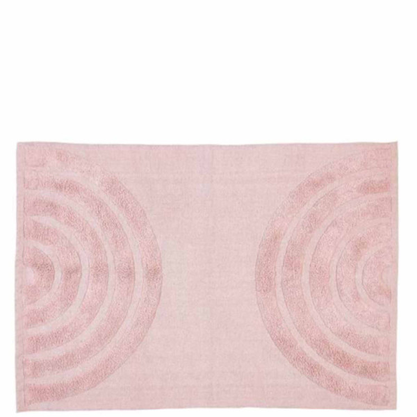 Cotton carpet RAINBOW, soft pink, Oekotex, 60x90cm