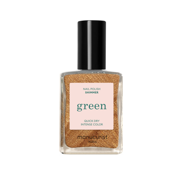 SHIMMER Green nail polish