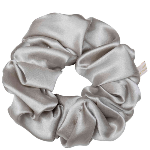 PURE SILK SCRUNCHIE argent